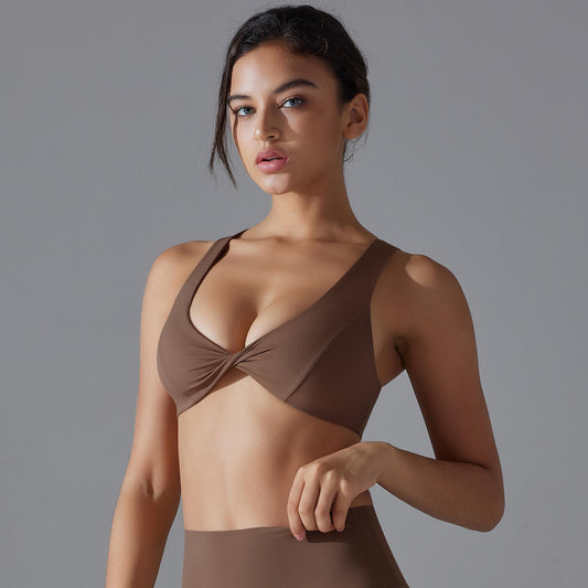 Seamless Plaid Yoga Top