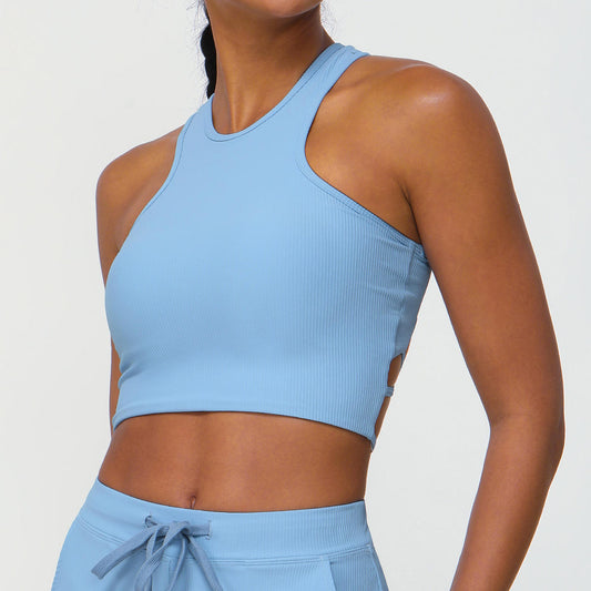Seamless Plaid Performance Top