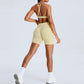 Seamless Halter & Plaid Short Set