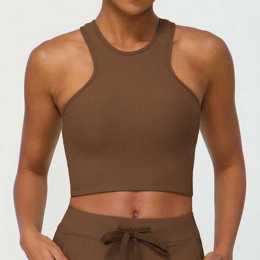 Seamless Plaid Performance Top