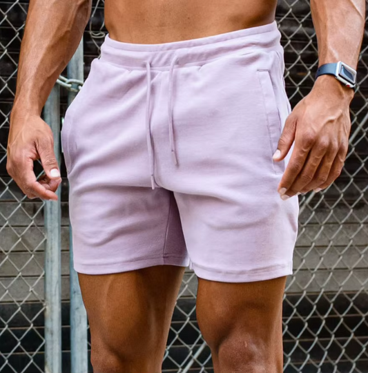 Worsted-Knit Hybrid Split-Hem Running Shorts