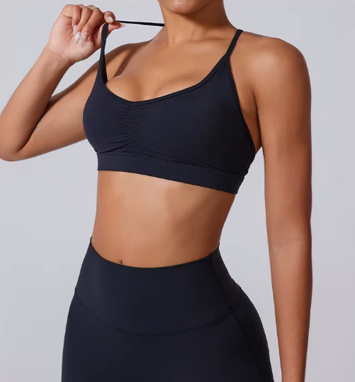 Pleated Halter Bra