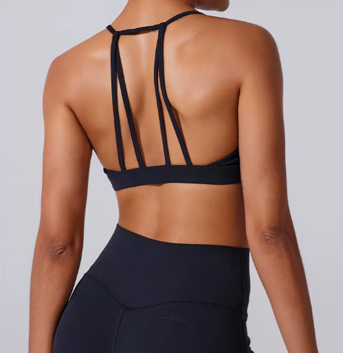 Pleated Halter Bra